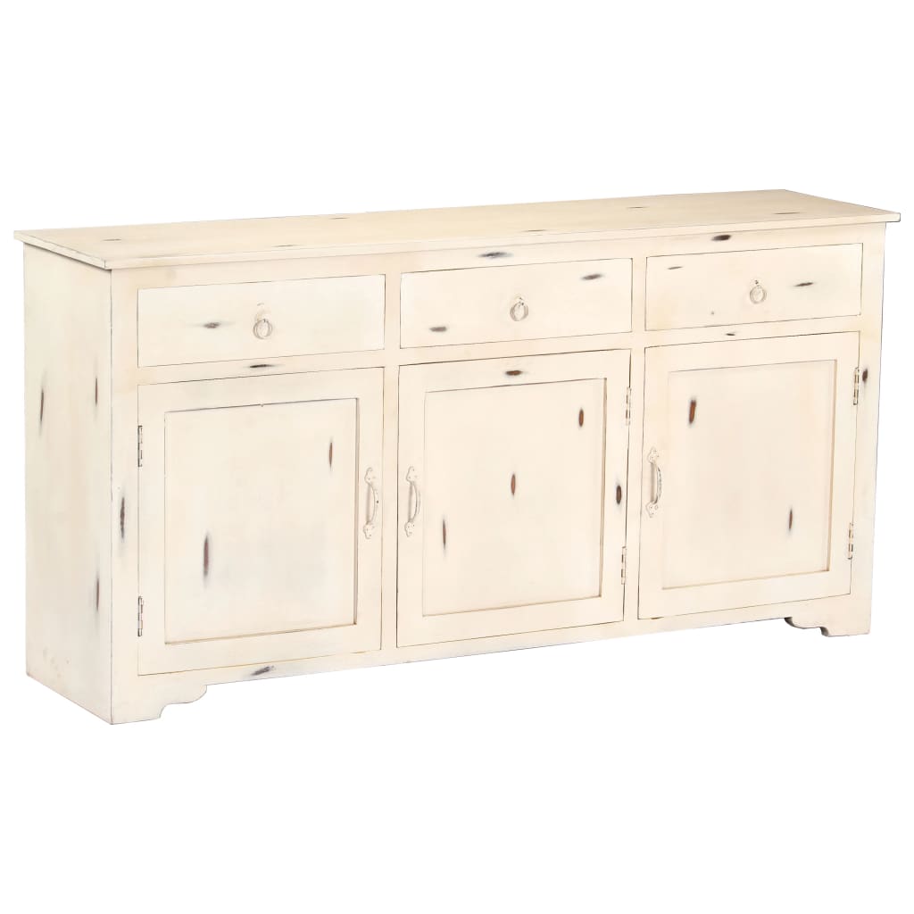vidaXL Sideboard White 160x40x80 cm Solid Mango Wood