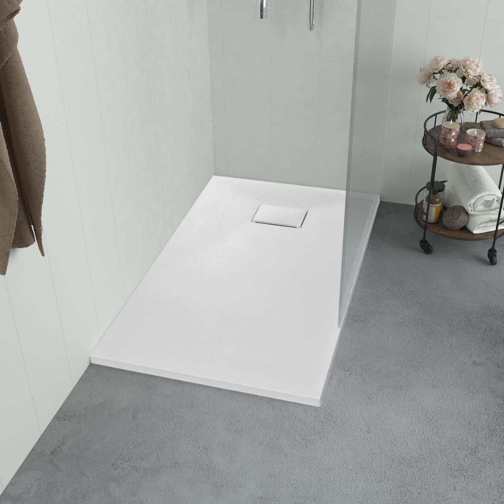 vidaXL Shower Base Tray SMC White 100x80 cm