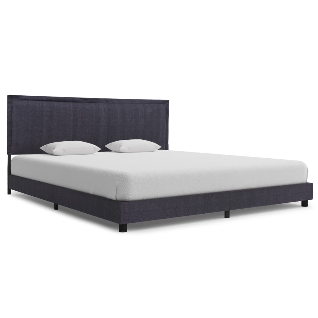 vidaXL Bed Frame Dark Grey Fabric 150x200 cm 5FT King Size