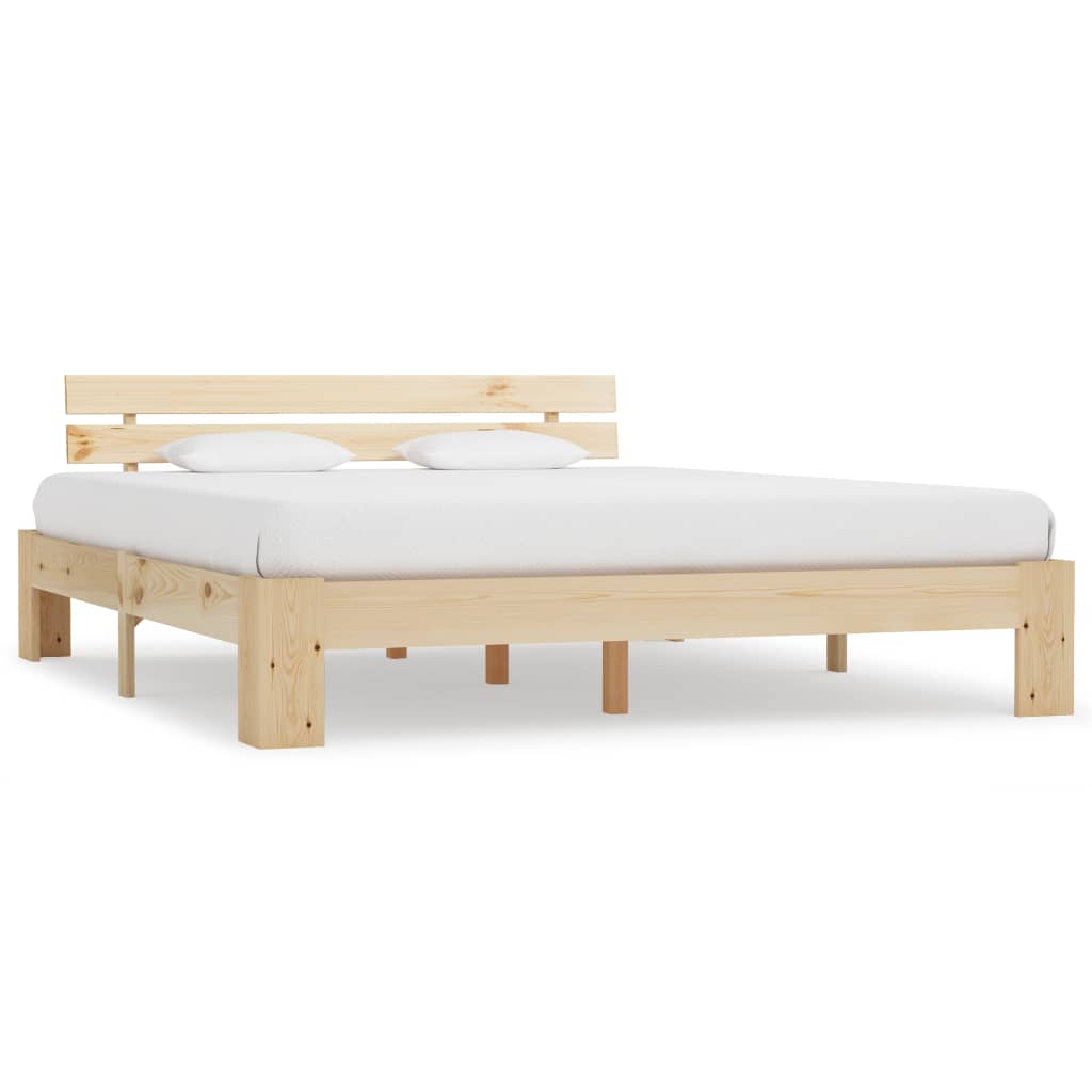 vidaXL Bed Frame Solid Pine Wood 160x200 cm