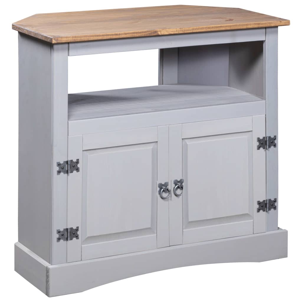 vidaXL Console Table Mexican Pine Corona Range Grey 80x43x78 cm