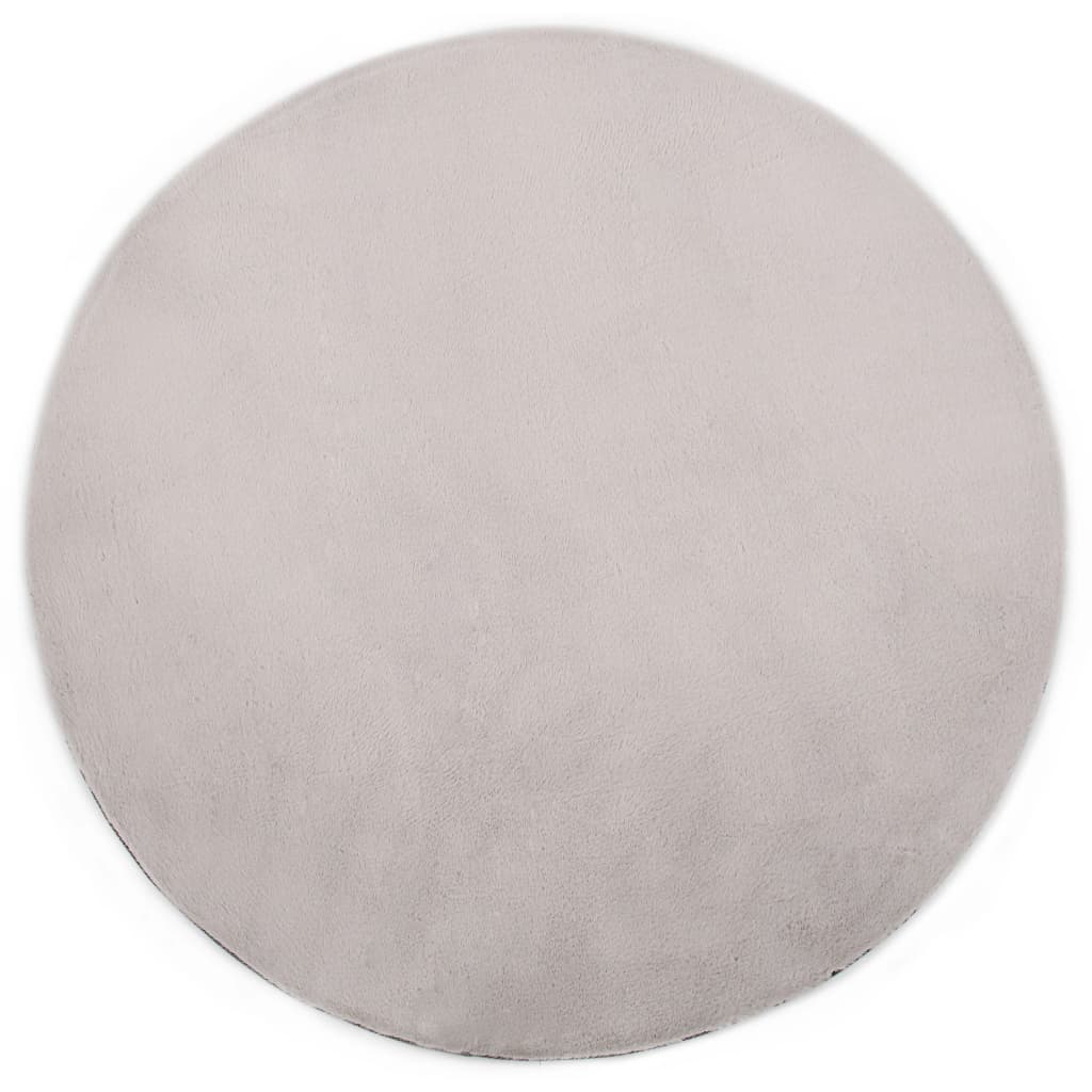 vidaXL Rug 80 cm Faux Rabbit Grey
