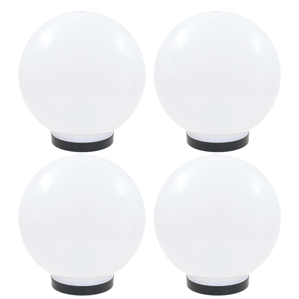 vidaXL LED Bowl Lamps 4 pcs Spherical 25 cm PMMA