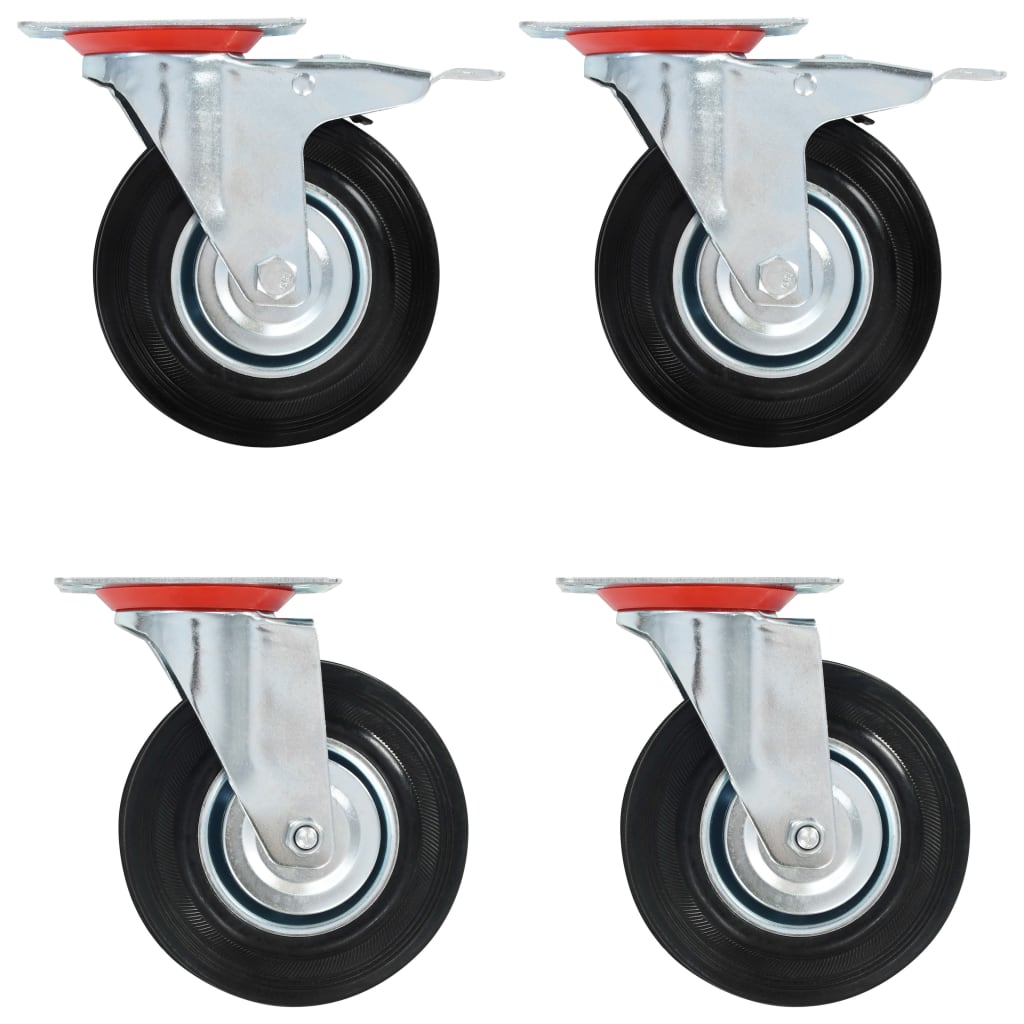 vidaXL 16 pcs Swivel Casters 125 mm
