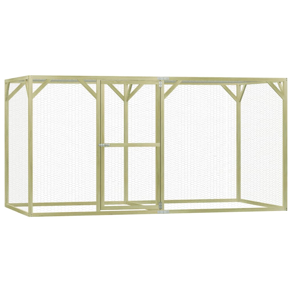 vidaXL Chicken Cage 1.5x3x1.5 m Impregnated Pinewood