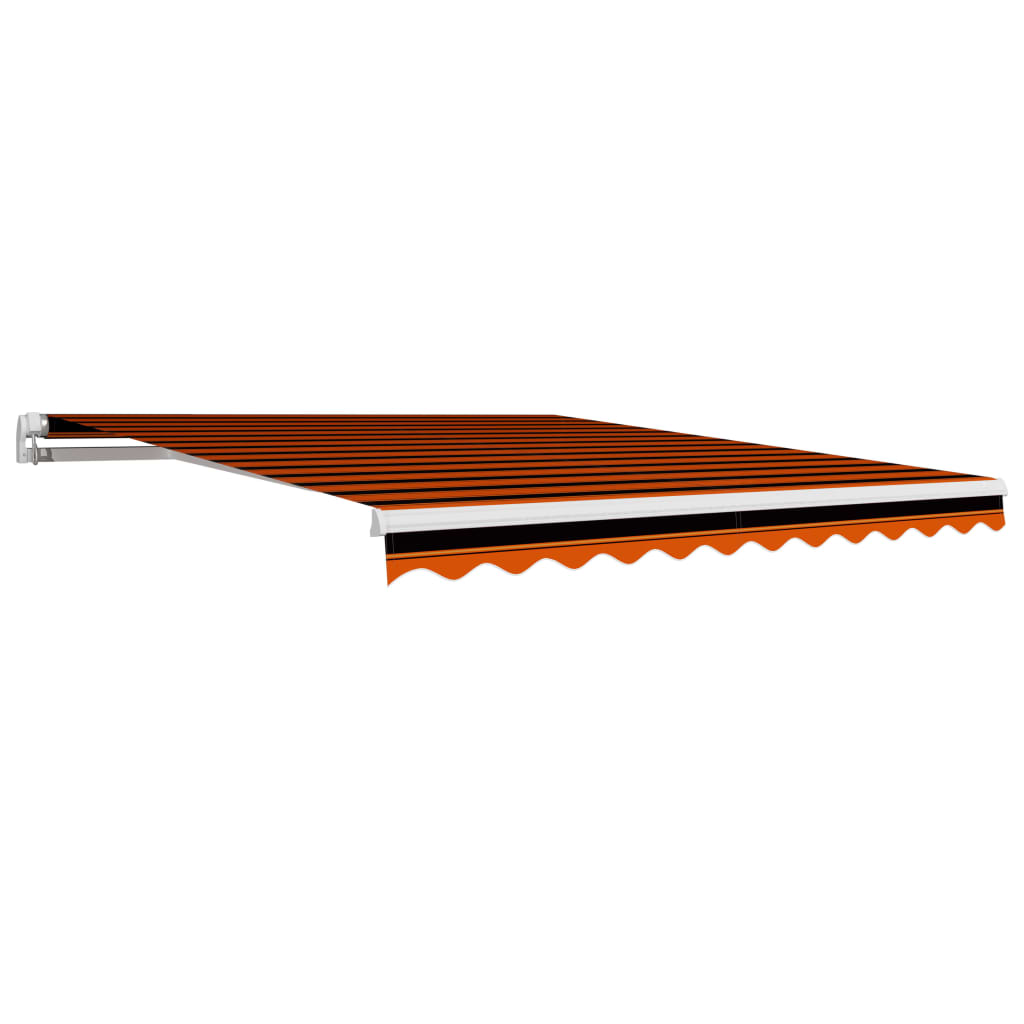 vidaXL Awning Top Sunshade Canvas Orange and Brown 300x250 cm