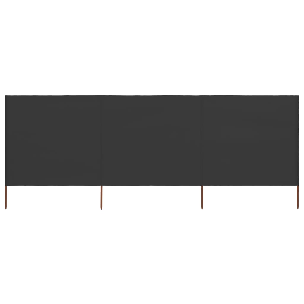 vidaXL 3-panel Wind Screen Fabric 400x80 cm Anthracite