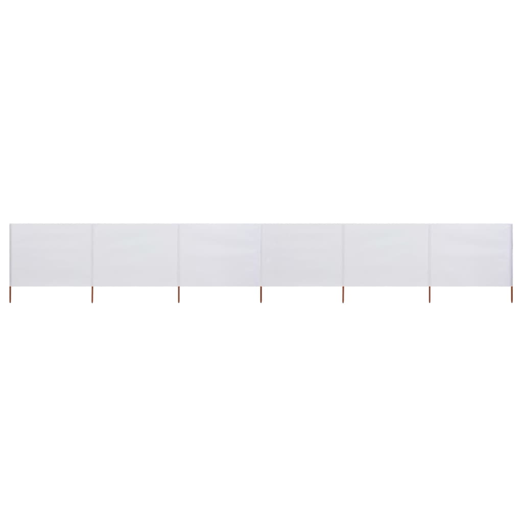vidaXL 6-panel Wind Screen Fabric 800x160 cm Sand White