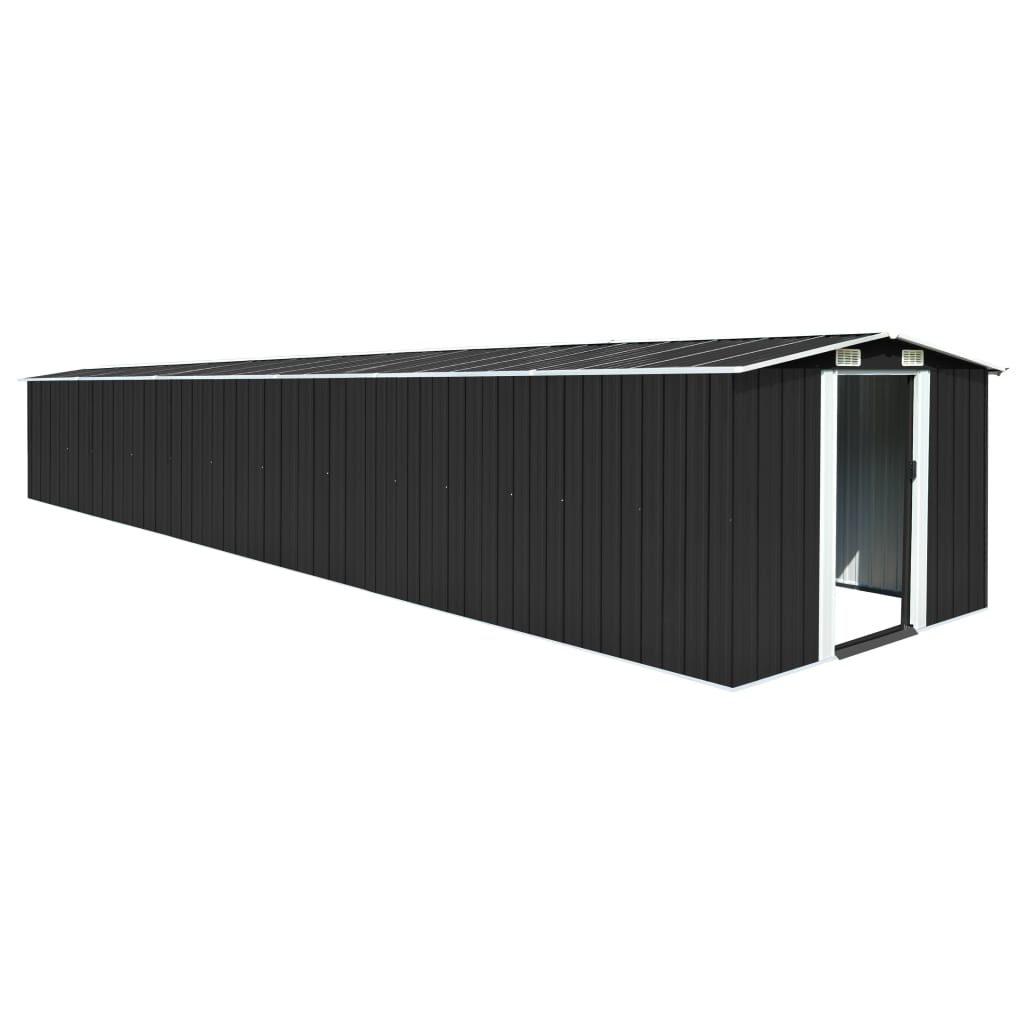 vidaXL Garden Shed Anthracite 257x779x181 cm Galvanised steel