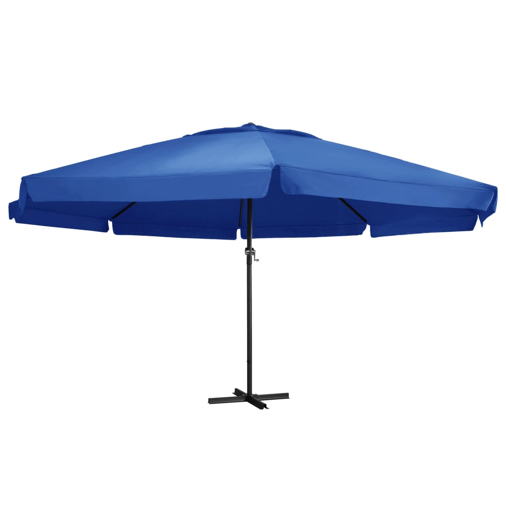 vidaXL Outdoor Parasol with Aluminium Pole 500 cm Azure Blue