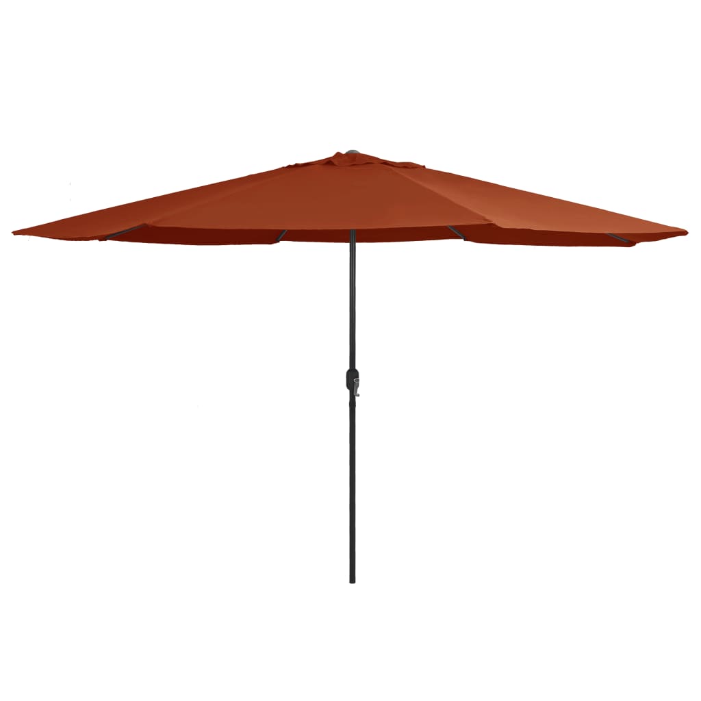 vidaXL Outdoor Parasol with Metal Pole 400 cm Terracotta