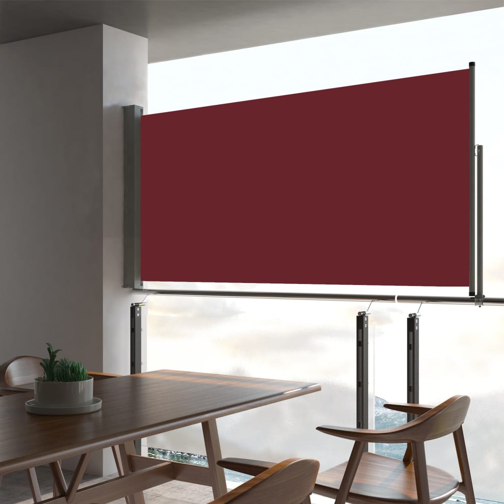 vidaXL Patio Retractable Side Awning 80x300 cm Red