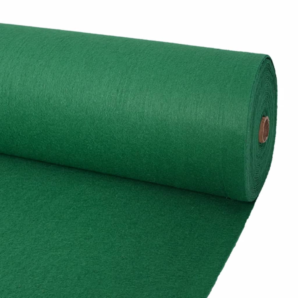 vidaXL Exhibition Carpet Plain 1.2x12 m Green