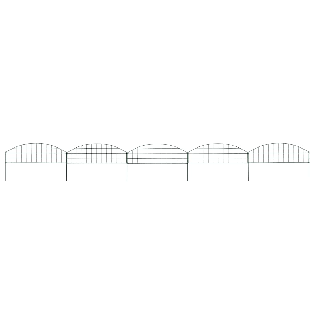 vidaXL Arched Garden Fence Set 77.3x26 cm Green