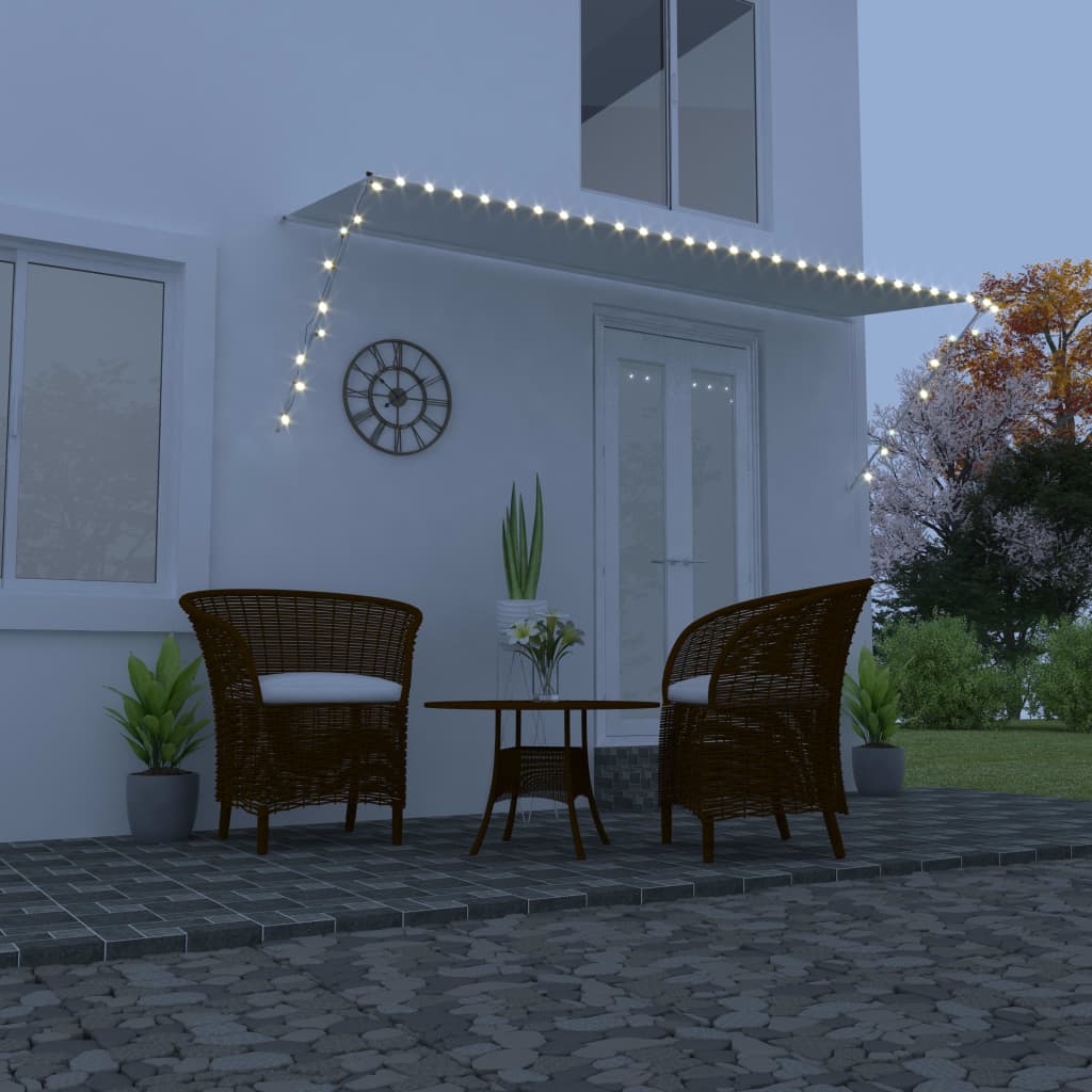 vidaXL Retractable Awning with LED 400x150 cm Cream