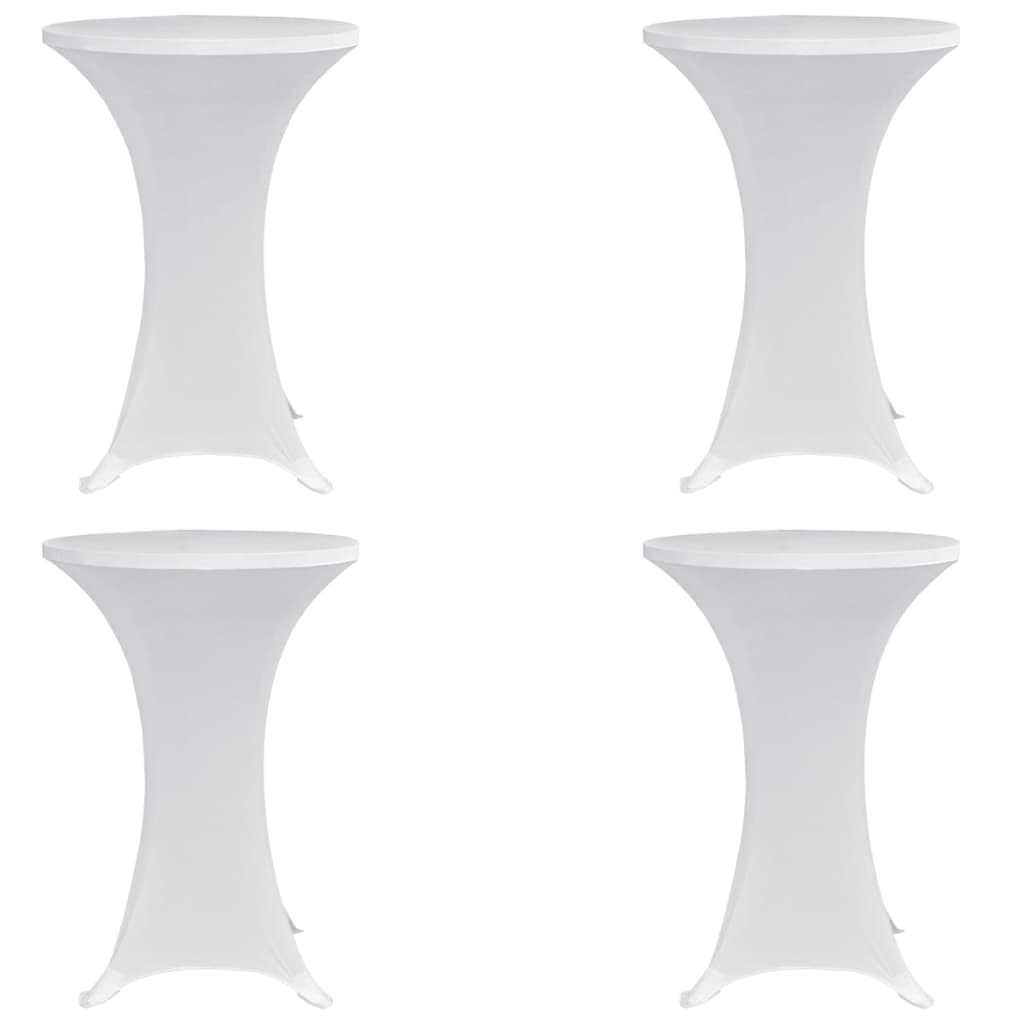 vidaXL Standing Table Cover Ì÷60 cm White Stretch 4 pcs