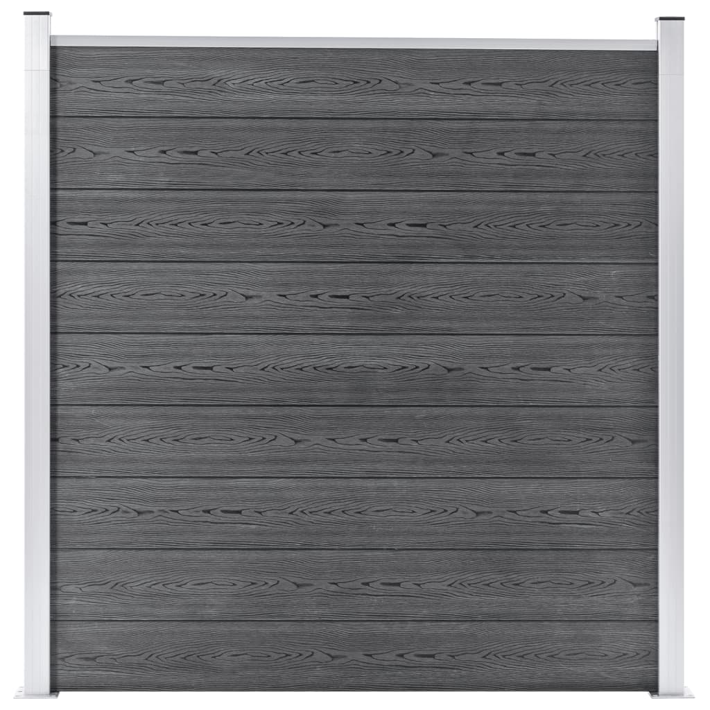 vidaXL Garden Fence WPC 180x186 cm Grey
