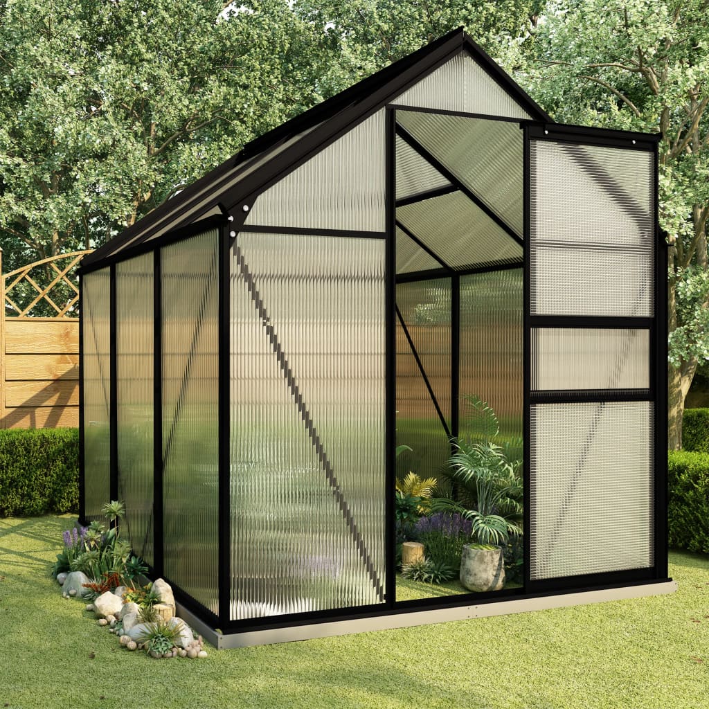 vidaXL Greenhouse with Base Frame Anthracite Aluminium 3.61 må_