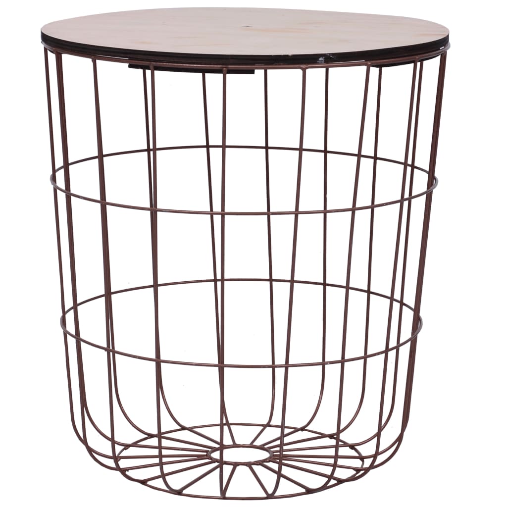 vidaXL Coffee Table Copper ? 39.5 cm MDF