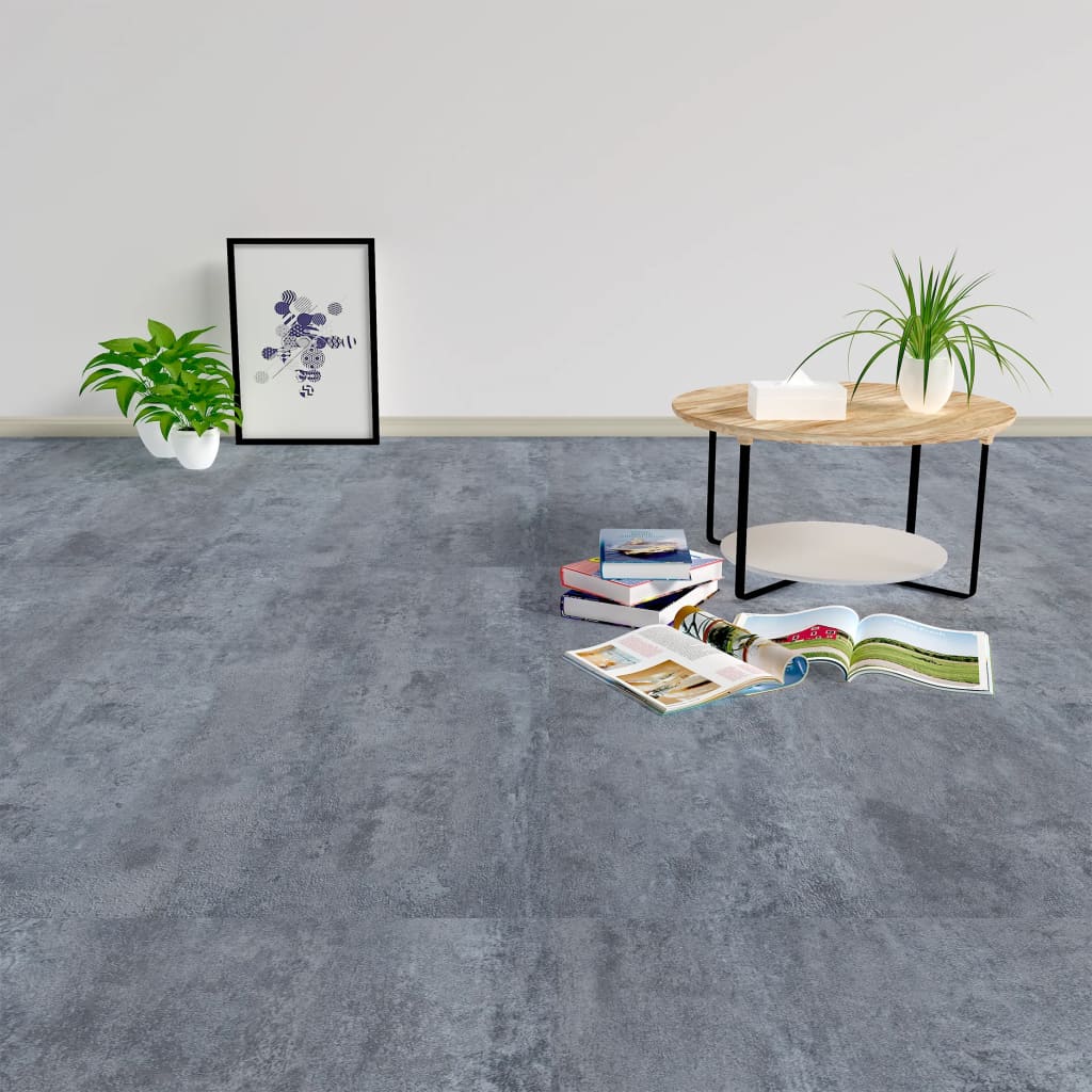 vidaXL Self-adhesive Flooring Planks 5.11 må_ PVC Grey Marble