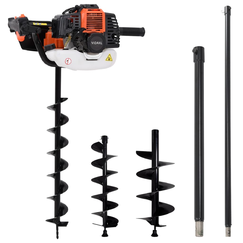vidaXL Auger Ground Drill Set Steel