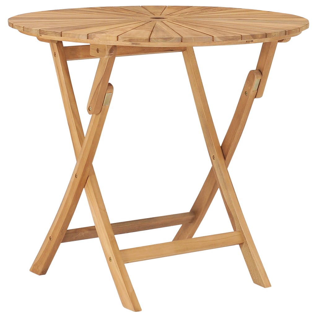 vidaXL Folding Garden Table Ì÷ 85 cm Solid Teak Wood