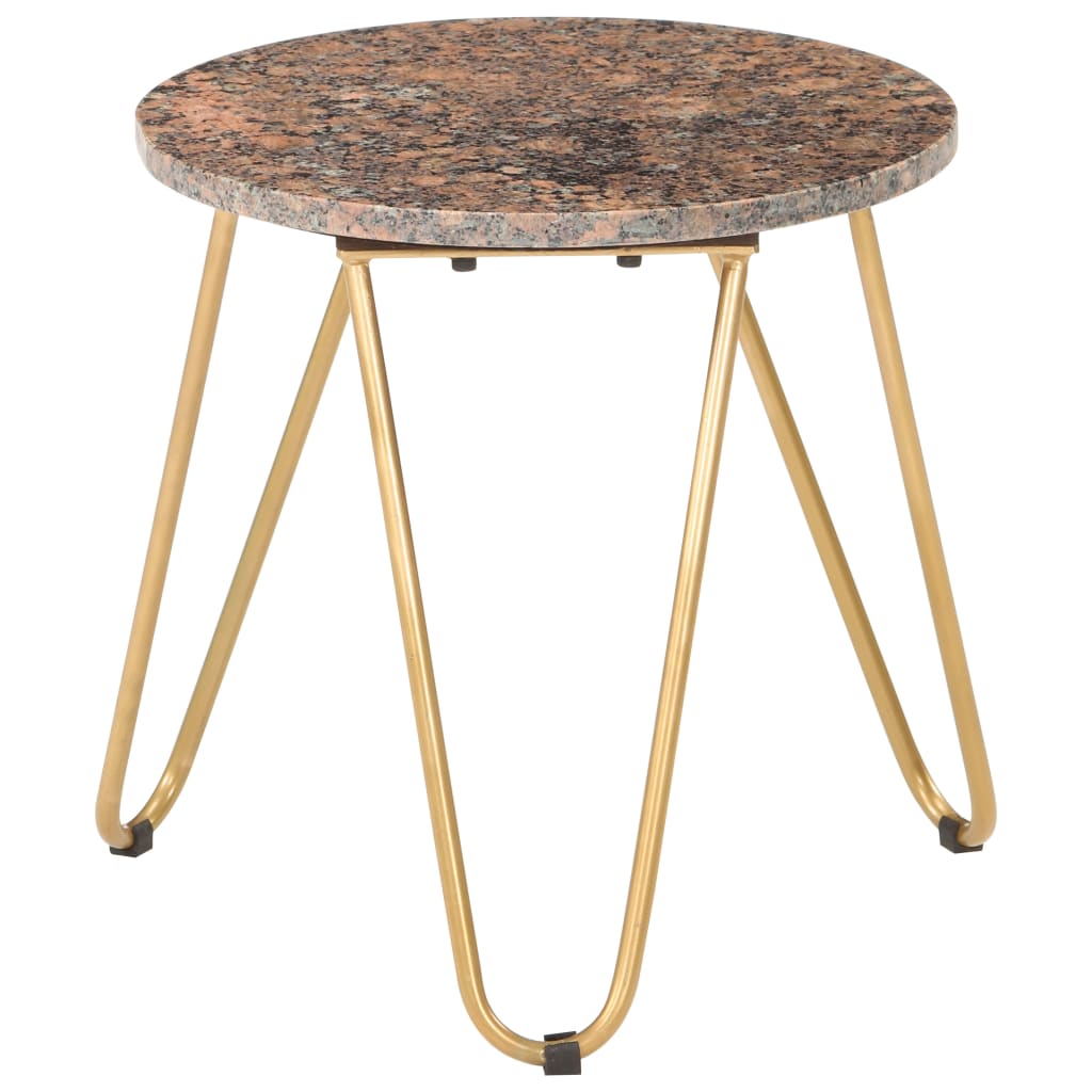 vidaXL Coffee Table Red 40x40x40 cm Real Stone with Marble Texture