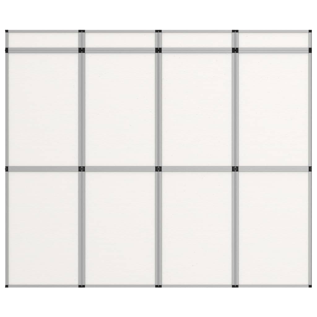 vidaXL 12-Panel Folding Exhibition Display Wall 242x200 cm White