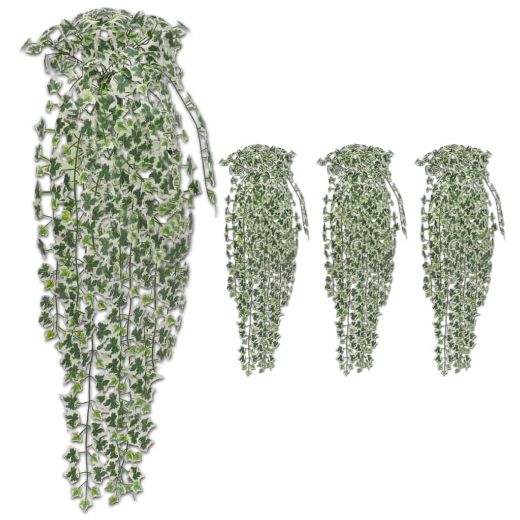 vidaXL Artificial Ivy Bushes 4 pcs Variegated 90 cm