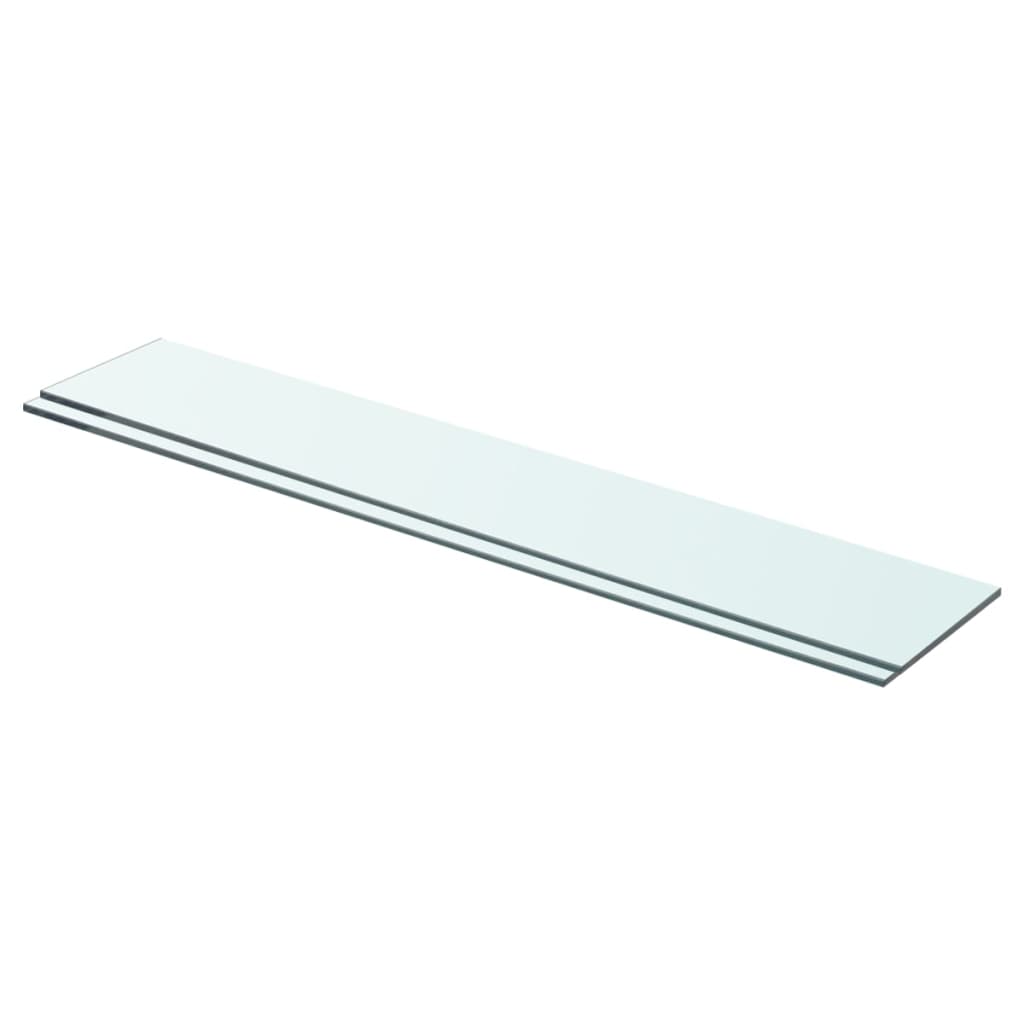 vidaXL Shelves 2 pcs Panel Glass Clear 70x12 cm