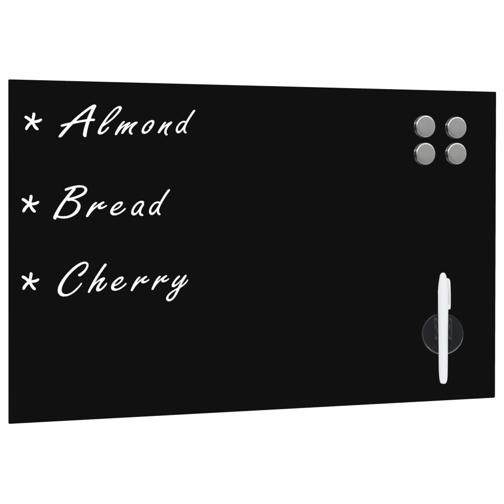 vidaXL Wall Mounted Magnetic Board Glass 50x30 cm