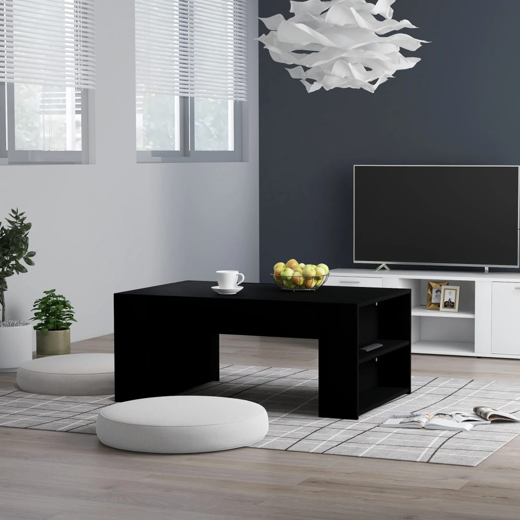 vidaXL Coffee Table Black 100x60x42 cm Engineered Wood