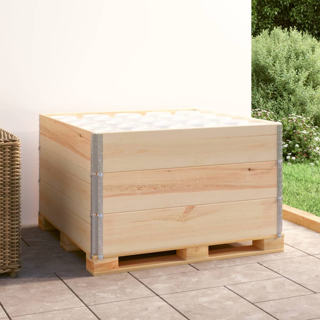 vidaXL Pallet Collars 3 pcs 100x100 cm Solid Pine Wood