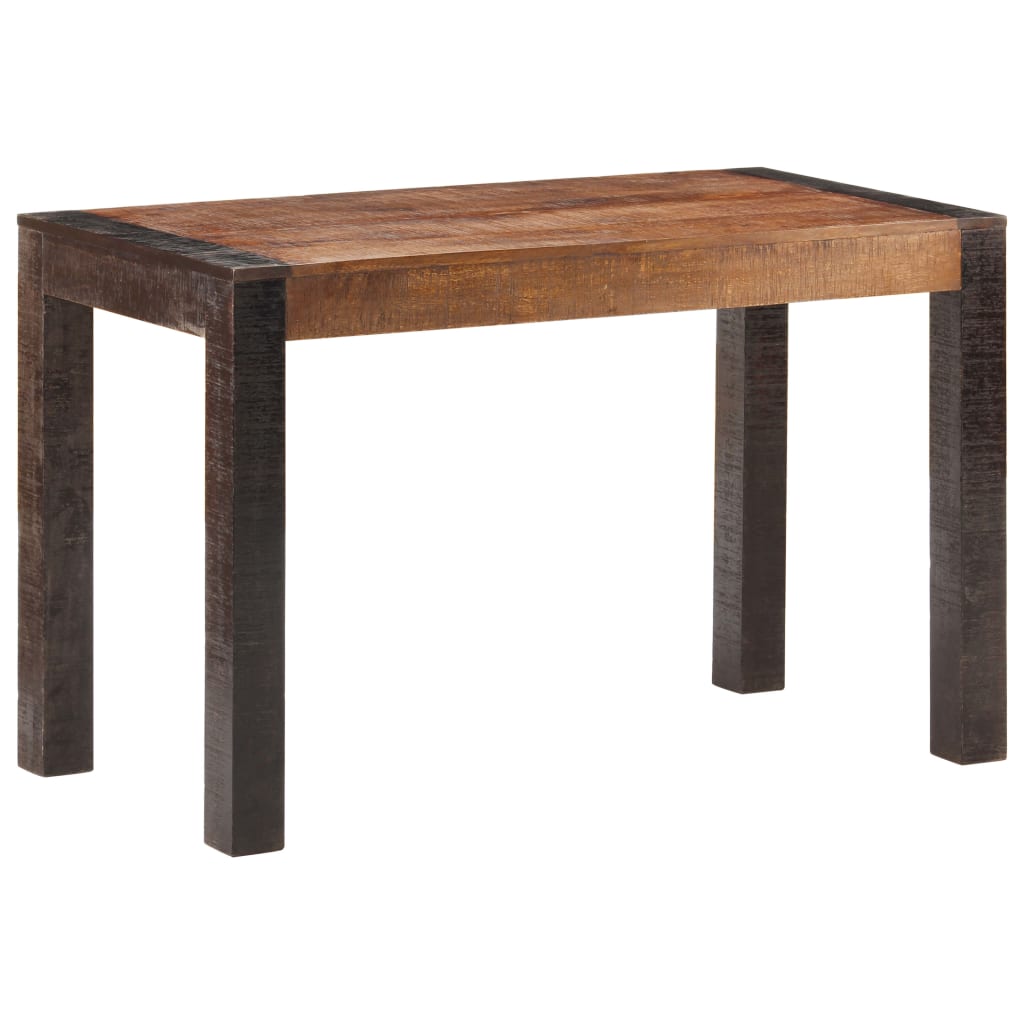 vidaXL Dining Table 120x60x76 cm Solid Rough Mango Wood