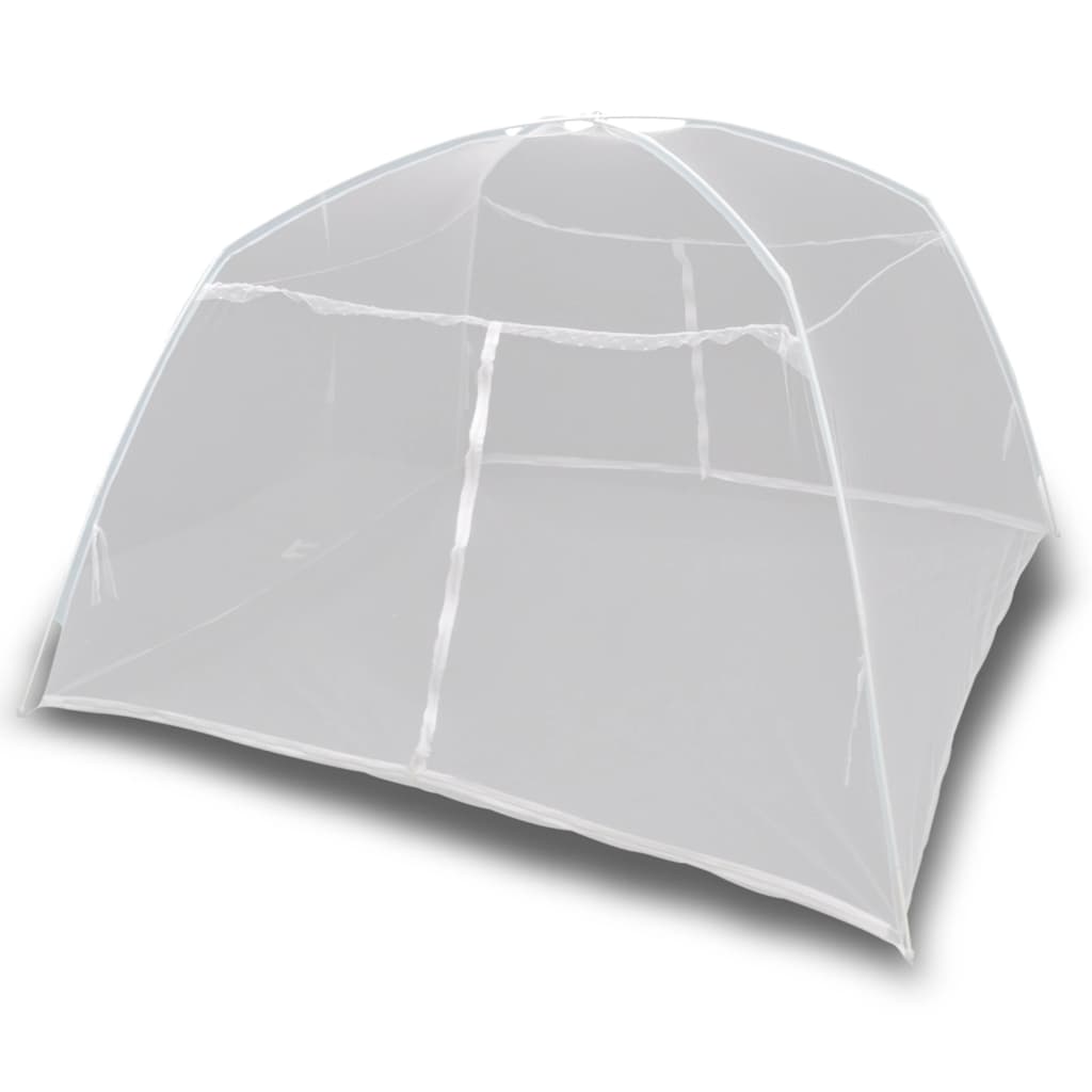 vidaXL Camping Tent 200x150x145 cm Fiberglass White