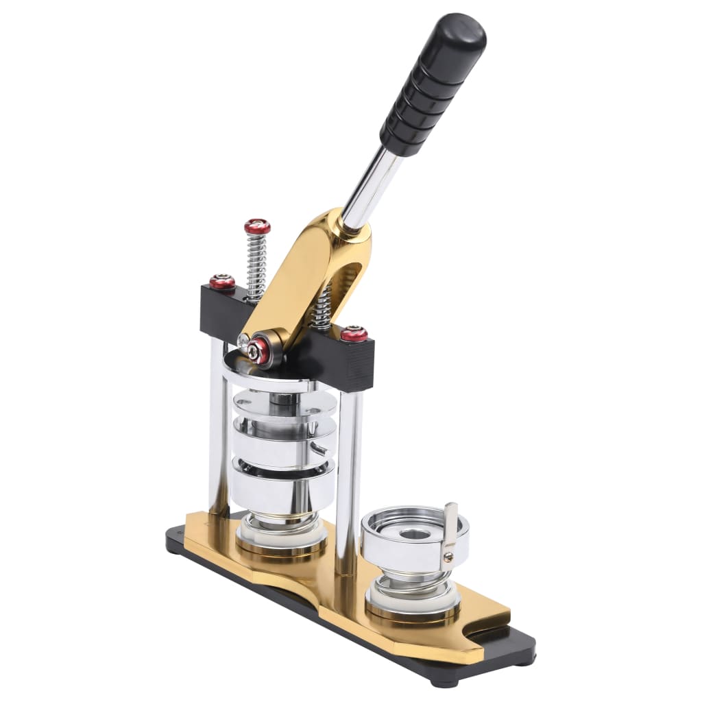 vidaXL Badge Maker Machine with Circle Cutter Rotate Punch 44 mm