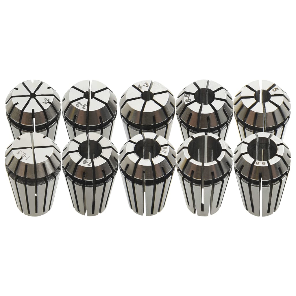 vidaXL ER16 Collets 10 pcs Turning Tool Set