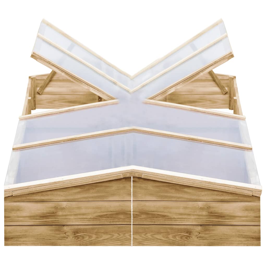 vidaXL Greenhouses 2 pcs Impregnated Pinewood 200x50x35 cm