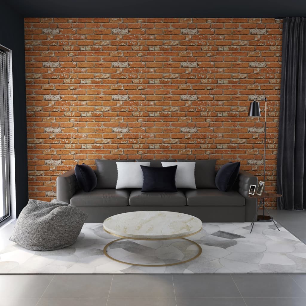 vidaXL 3D Wall Panels with Light Brown Brick Design 11 pcs EPS