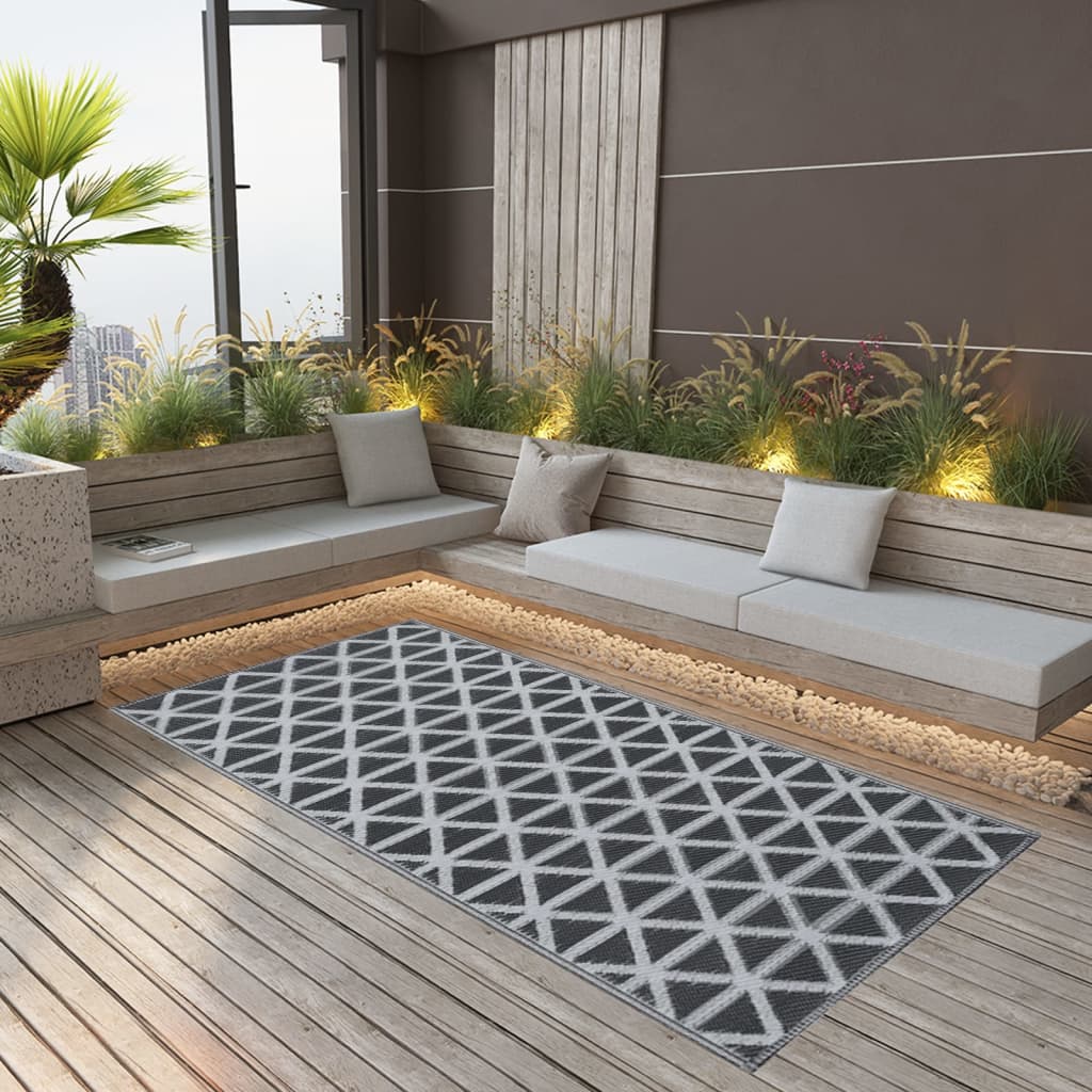 vidaXL Outdoor Carpet Black 190x290 cm PP