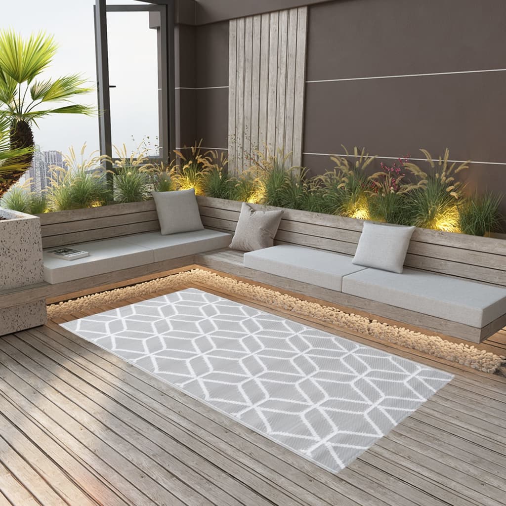 vidaXL Outdoor Carpet Grey 160x230 cm PP