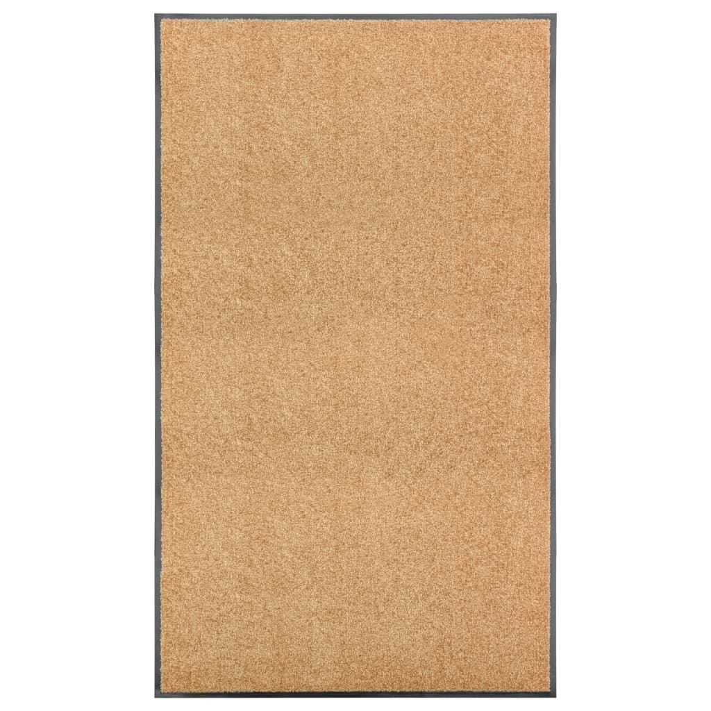 vidaXL Doormat Washable Cream 90x150 cm