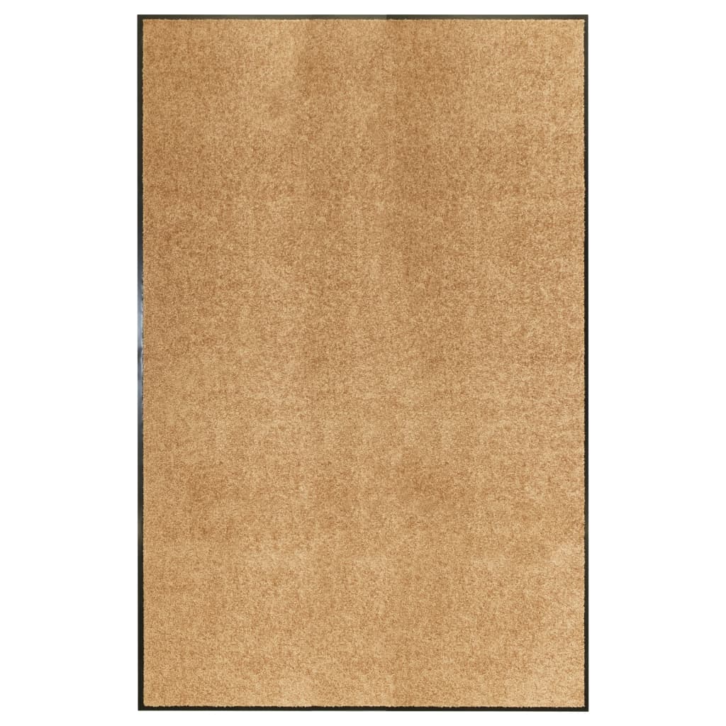 vidaXL Doormat Washable Cream 120x180 cm