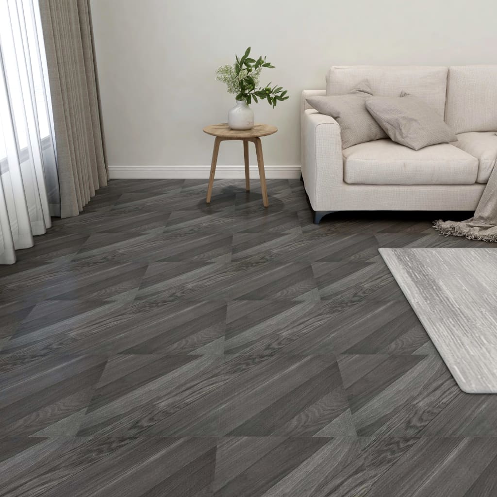 vidaXL Self-adhesive Flooring Planks 55 pcs PVC 5.11 må_ Grey Striped