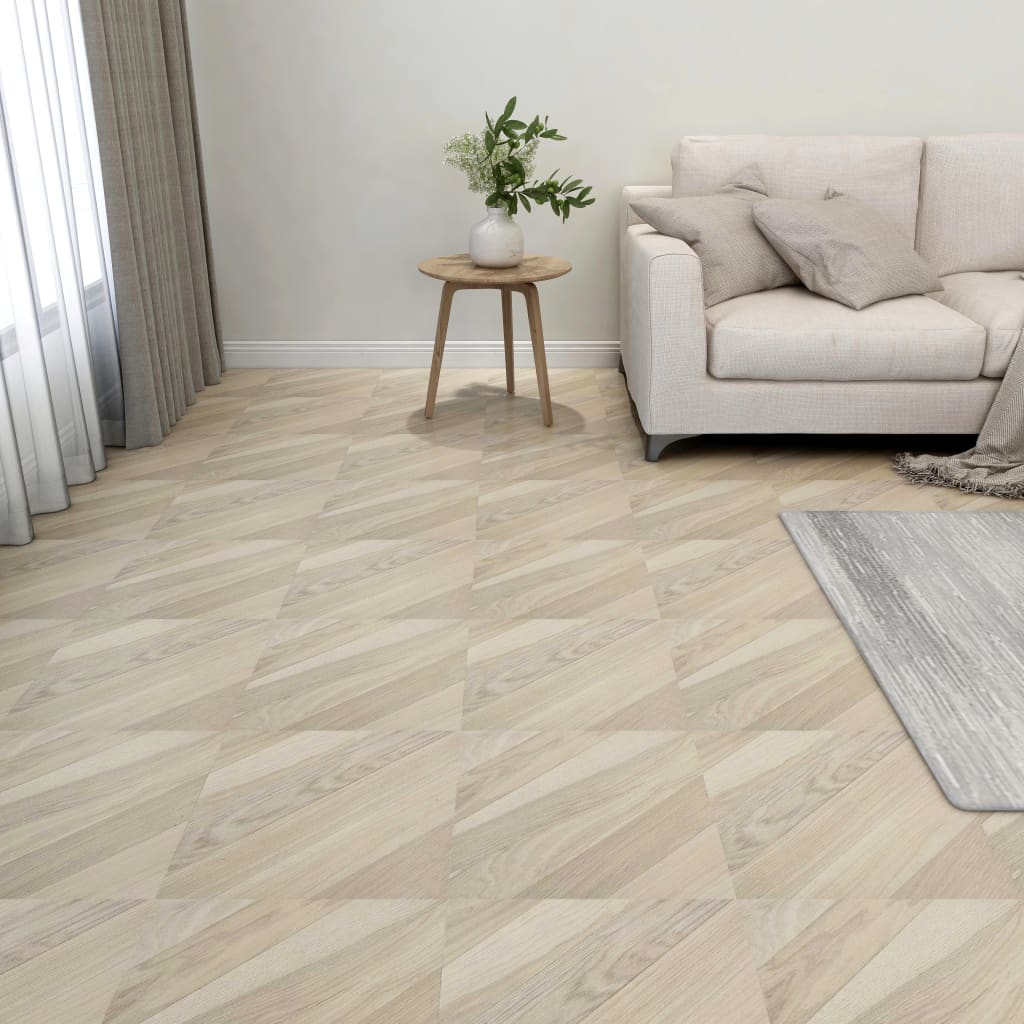 vidaXL Self-adhesive Flooring Planks 55 pcs PVC 5.11 må_ Beige Striped