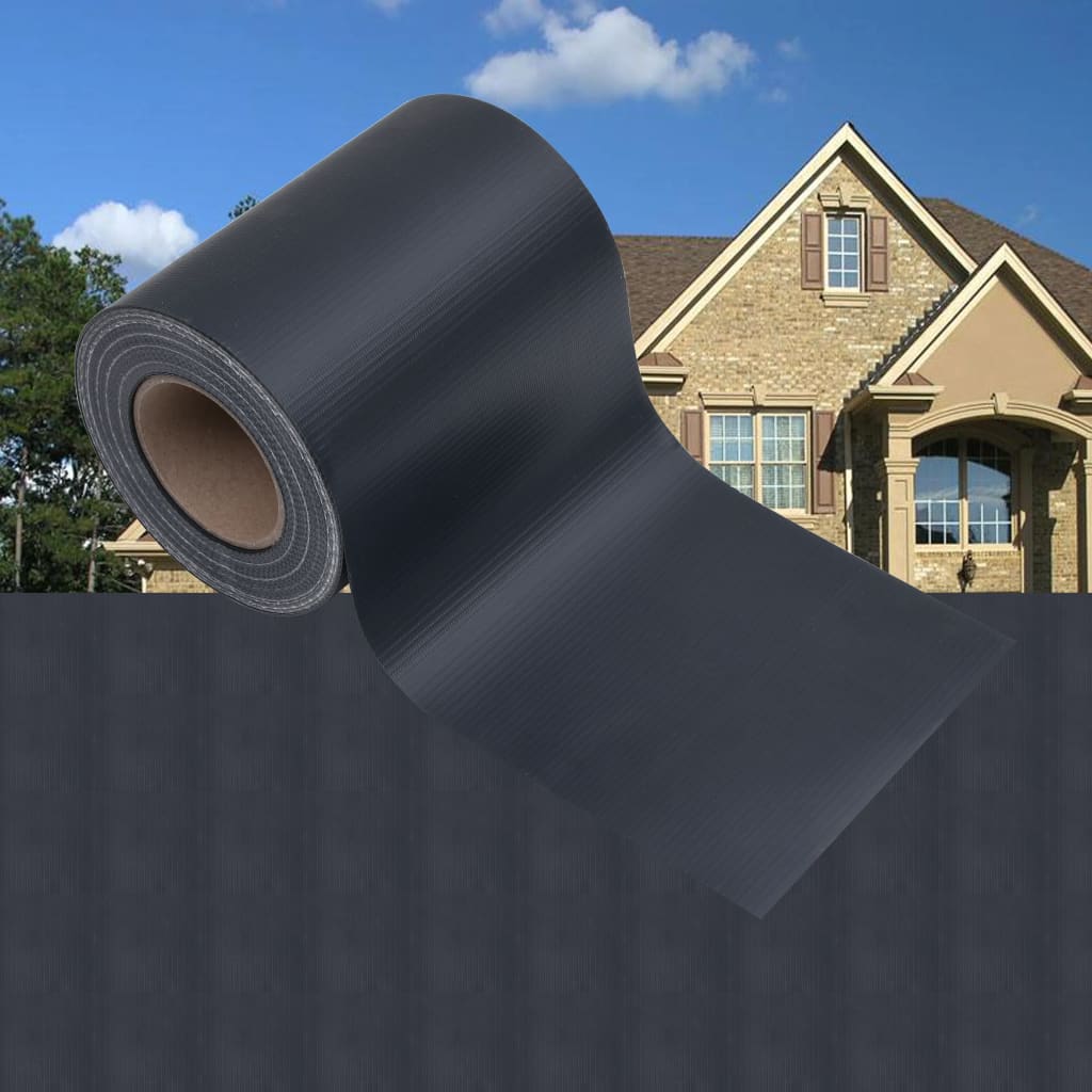 vidaXL Garden Privacy Screen PVC 35x0.19 m Matte Dark Grey