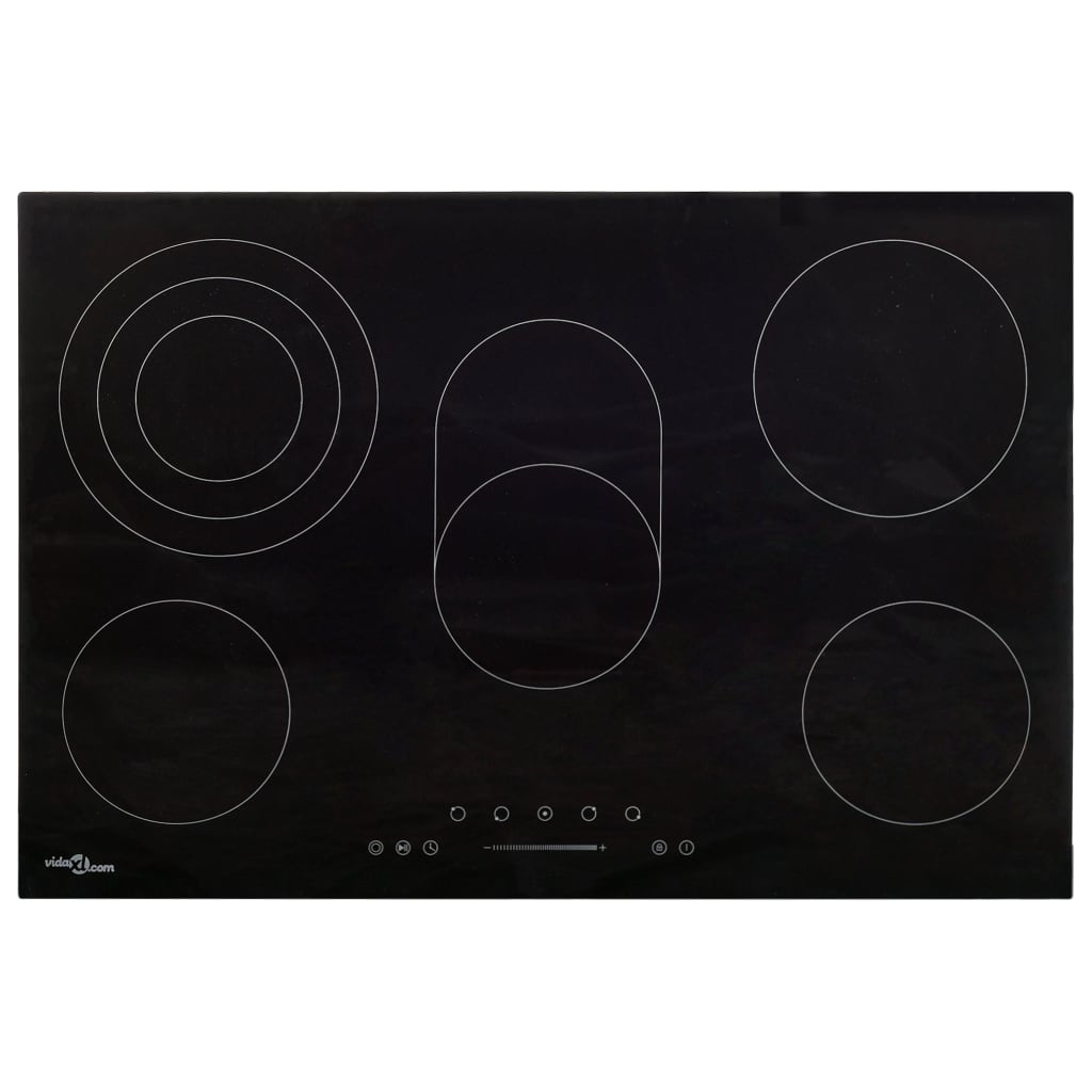 vidaXL Ceramic Hob with 5 Burners Touch Control 90 cm 8500 W