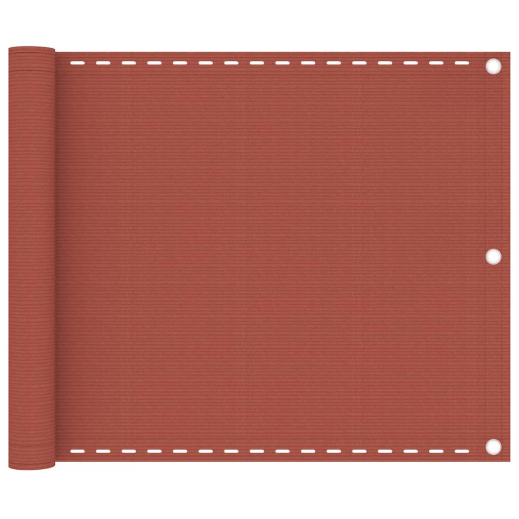 vidaXL Balcony Screen Terracotta 75x300 cm HDPE