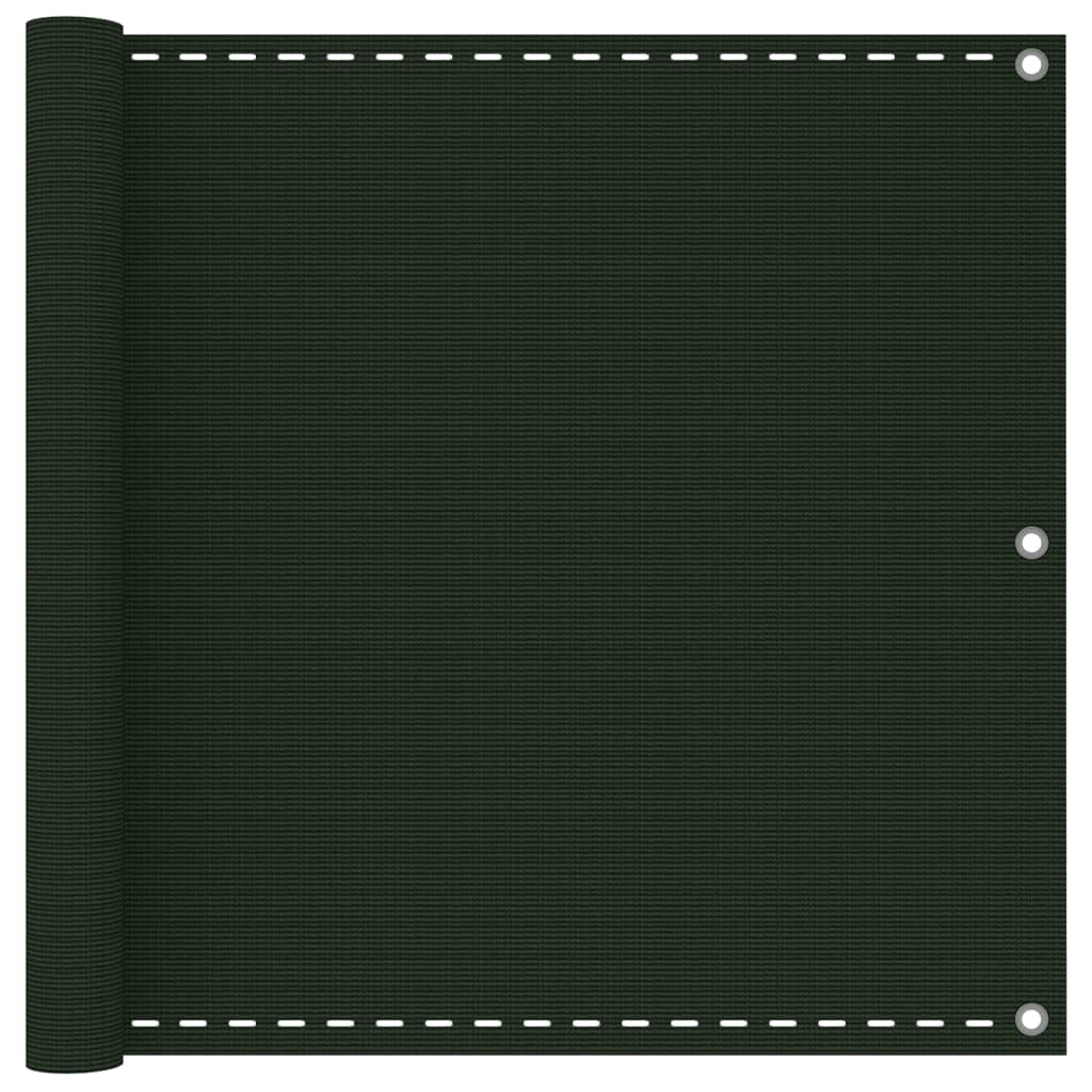 vidaXL Balcony Screen Dark Green 90x600 cm HDPE