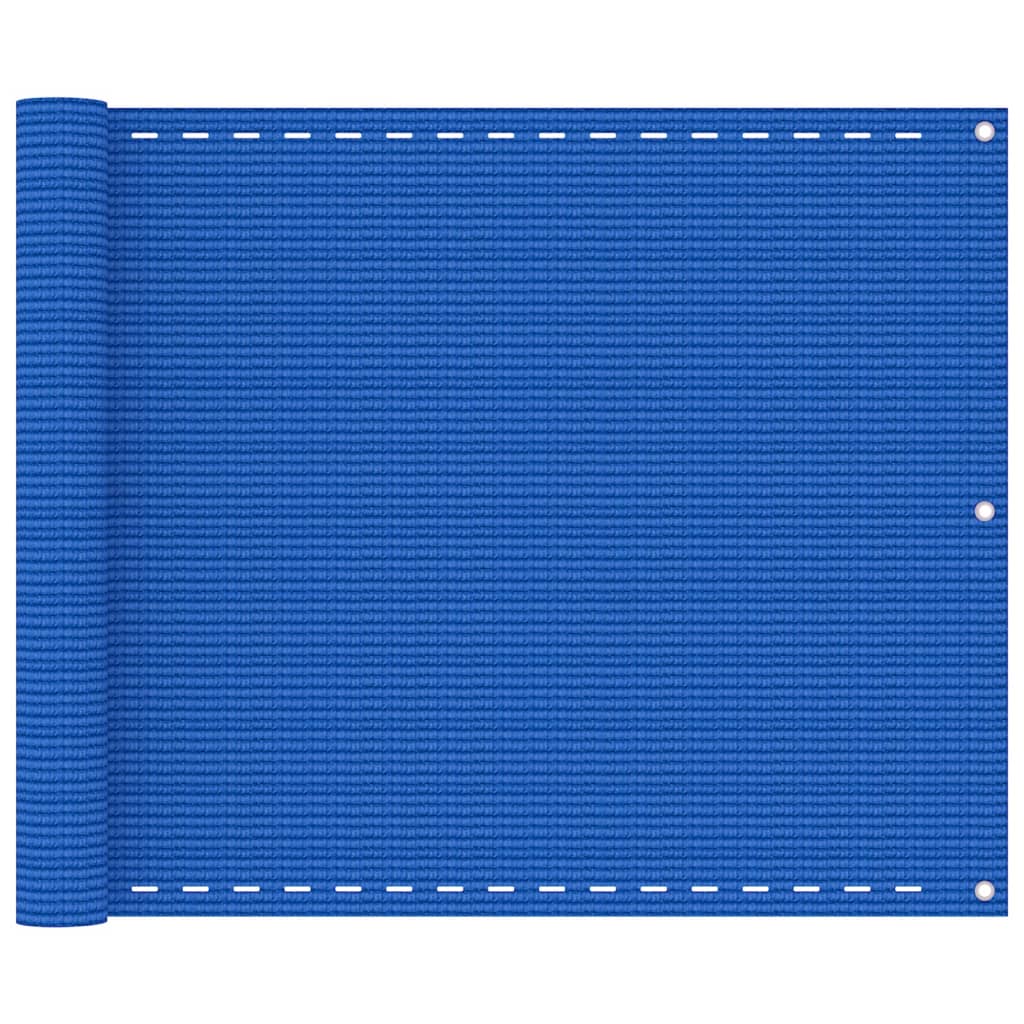 vidaXL Balcony Screen Blue 75x500 cm HDPE